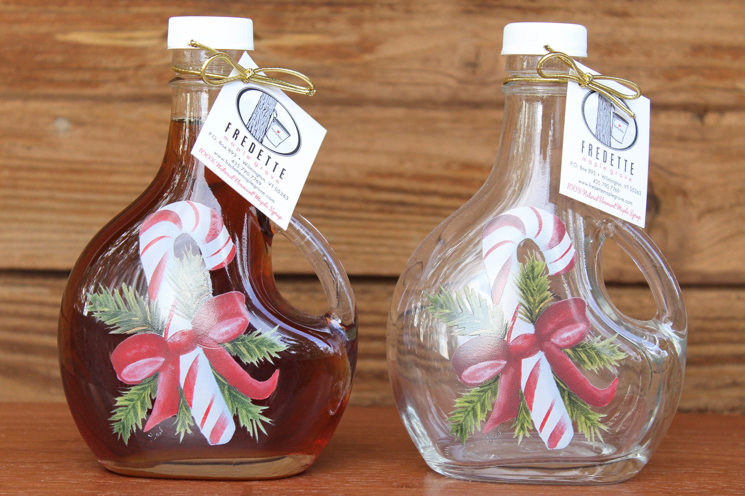 Candy Cane Glass Bottle 250 ml (8.5 oz)