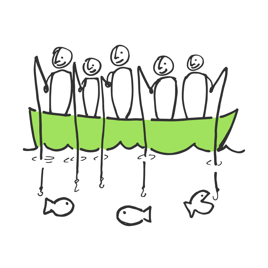 If your team has some familiarity with design thinking, but is struggling to solve a thorny challenge, we’ve got you covered. We add our expertise to your expertise and guide your team through the design process as they do the work and deliver on a specific project that they own.