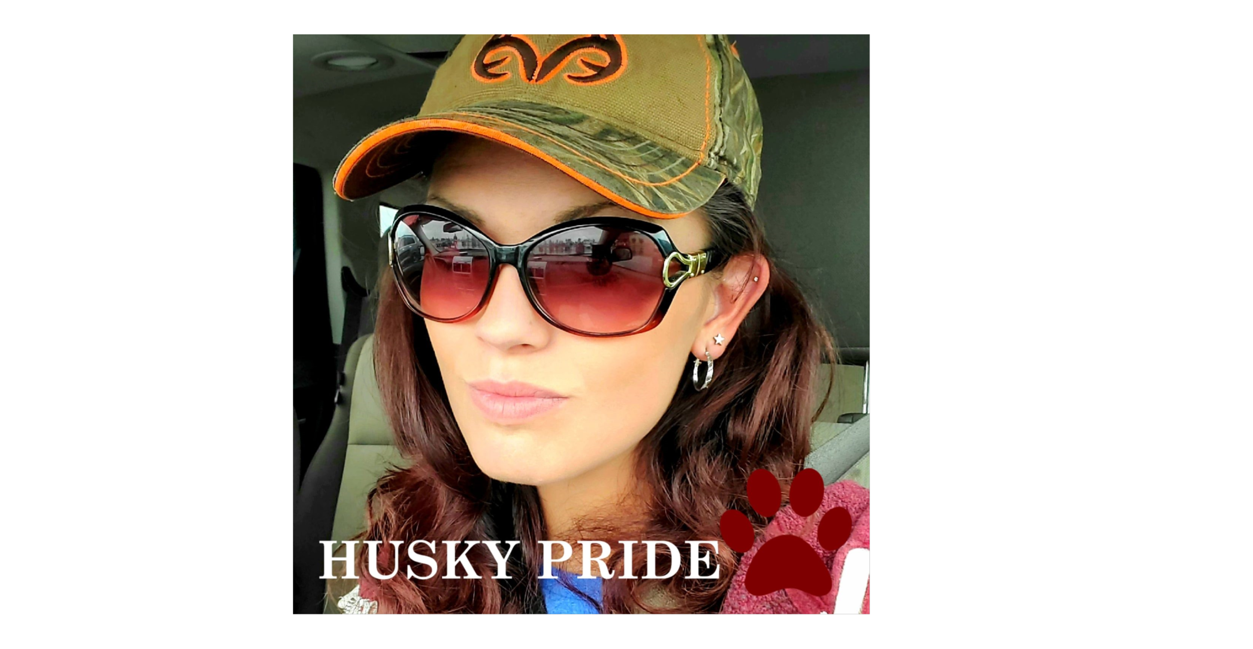 Selfie Spotlight Crystal! #beautiful #huskypride #outdoors #sunglsses #cap #mi #crystal