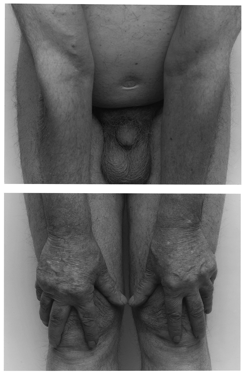 Front, Hands on Knees, No. 5, Two Panels, 1999