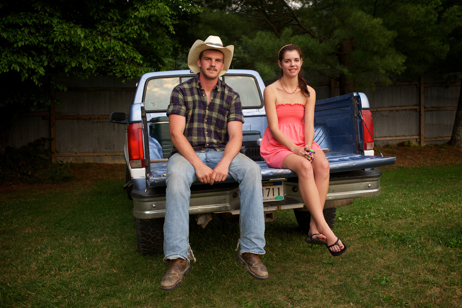  Cody and Emily. Pipestem Drive Inn, Athens Road, Mercer County, West Virginia. June 2012. 