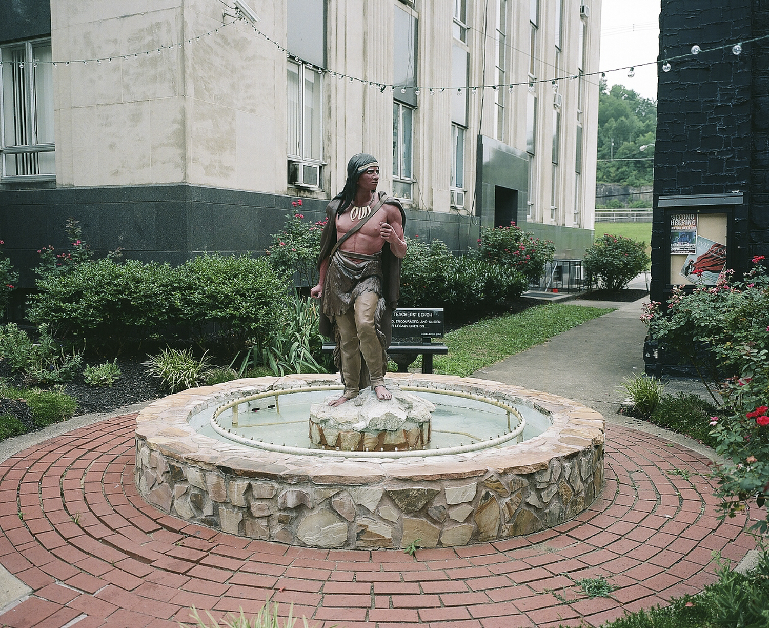  Logan statue outside the Mingo County courthouse, Williamson, West Virginia. 