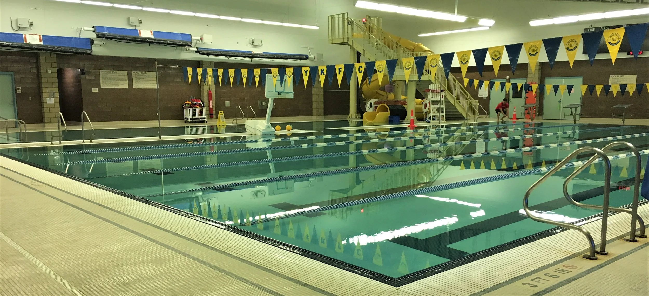 25 yard pool with Slide and shallow play area; Water temp kept approximately 84F