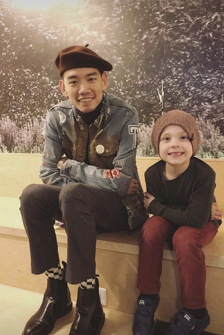 Tony + baylor. The artist and the 5 year old who saved him.