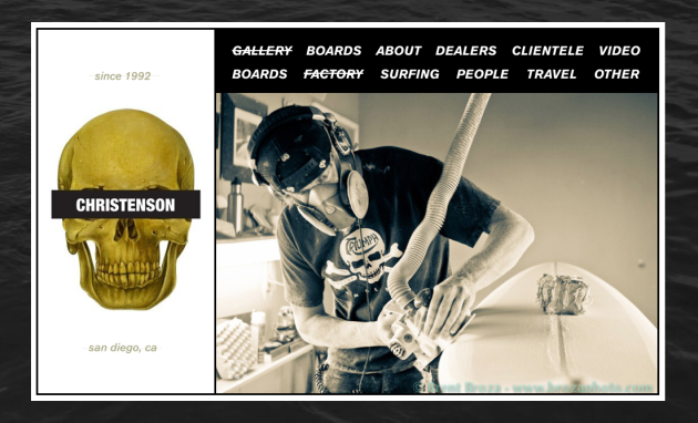 September 9, 2011 - Surfboard Shaper, Chris Christenson Website