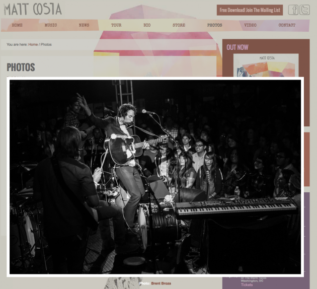 March 21, 2013 - Matt Costa Website