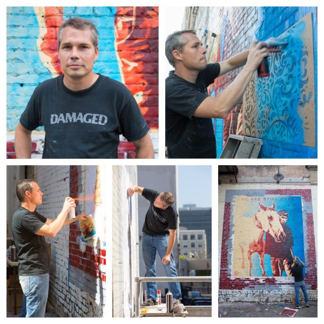 Shepard Fairey Mural Shoot