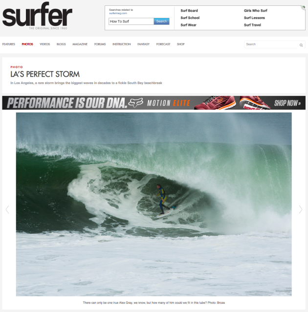 March 2, 2014 - Surfer Magazine - Alex Gray