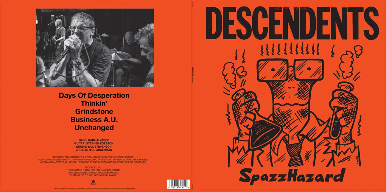 July 29, 2016 - Descendents "SpazzHazard" Back Album Cover  