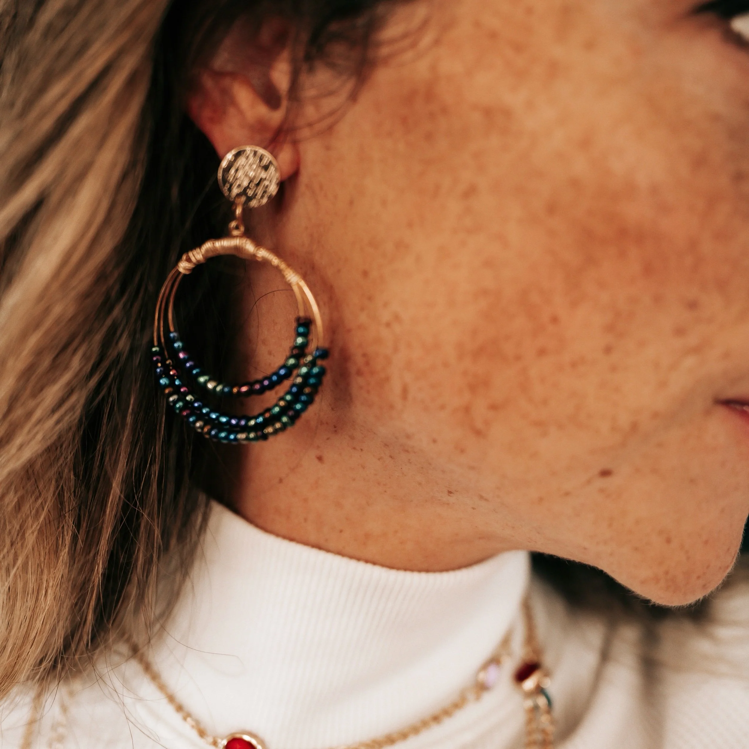 Living in Color Earrings (Gold)