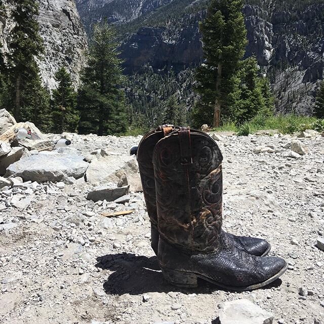 Climb a mountain in cowboy boots.