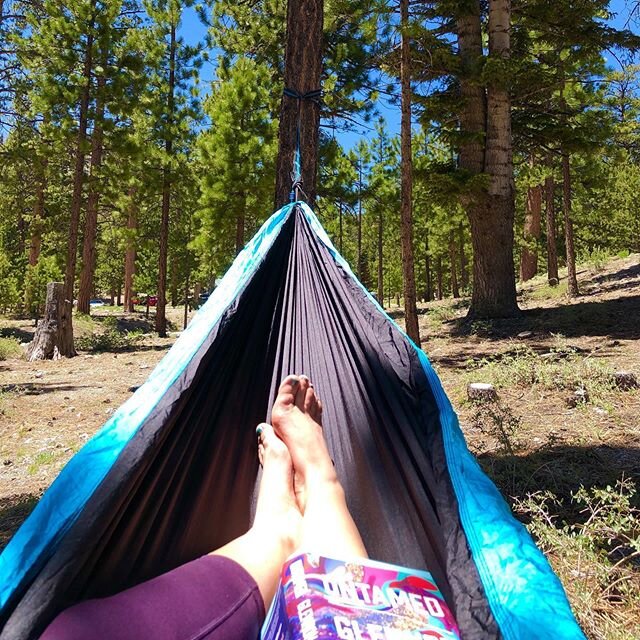 Happy hammocking. 
#nevada #camping #mountains #desert #hammocks #summer #connections #books #optoutside #nofilter