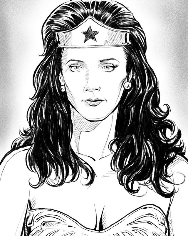 Loose Linda Carter 70&rsquo;s Wonder Woman sketch done on the iPad. Will that new WW 84 flick ever come out this year? If you want to see more pop culture drawings check out the YouTube. Link in bio. #wonderwoman  #linda #carter #70s #sketch #tvshow 