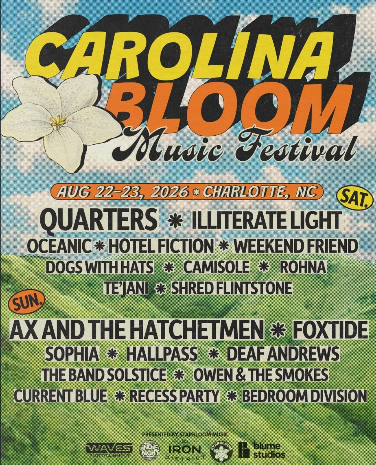 Carolina Bloom Music Festival Unveils Stellar 2026 Indie Lineup