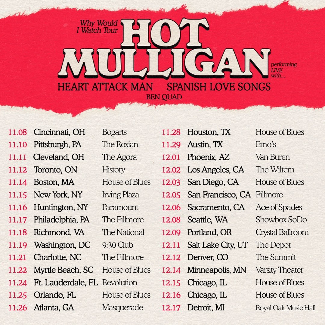 Hot Mulligan Announces Headline Tour — Off the Record Press