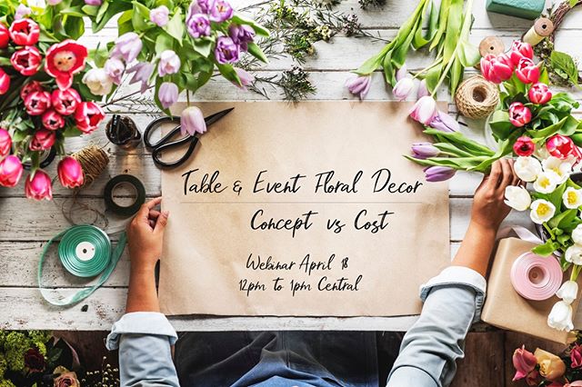 Register now for our FREE April Webinar!

Table and event floral decor- Concept vs. Cost. 
When your budget covers table decor or if it is DIY, Pam will cover 3 different approaches from plenary event to celebration.

Pam McFarlane is an amateur flor