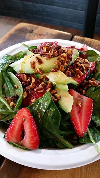 Balsamic spring greens salad