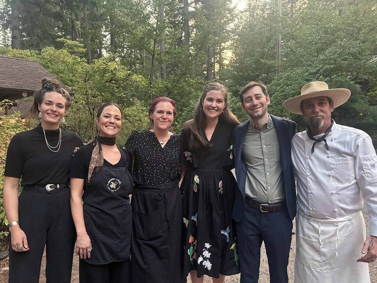 We had a wonderful time last weekend catering a beautiful wedding in the woods at @lolomalodge, one of our favorite #Oregon venues. Warmest congratulations to Kat & Lars (pictured)! What a joyful group of friends and family they brought together.