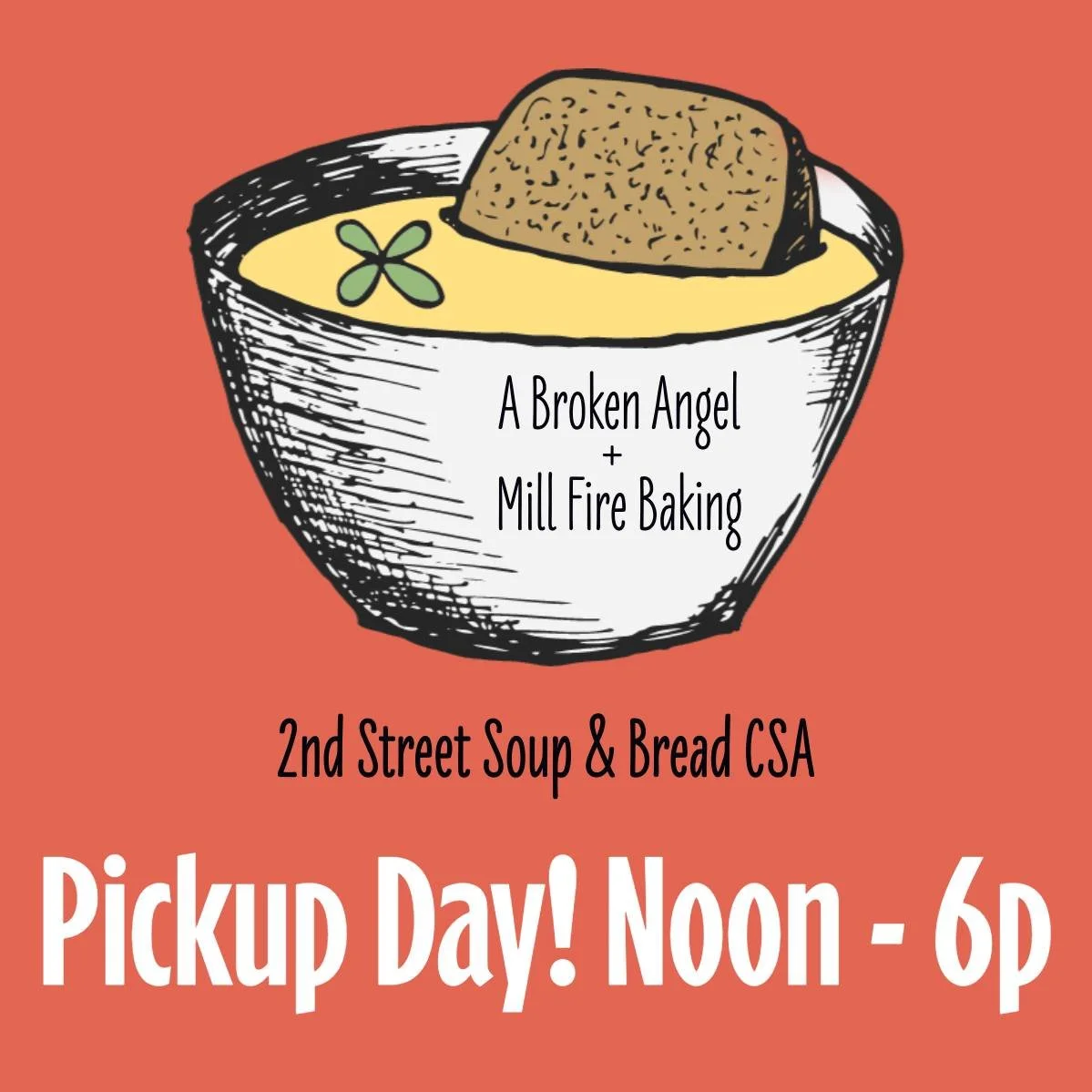 🍲 It's here ~ Week #1 of the 2nd Street Soup & Bread CSA. Please check in at the food cart for your goodies. We can't wait to see you all!
#abrokenangel #vegan #plantbased #soup #bread #csa #artisan  #bendoregon #inbend @mill_fire_baking @abrok