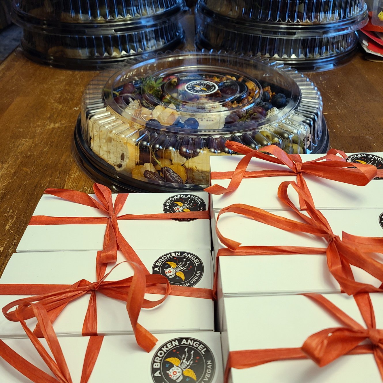 Artisan vegan cheese trays and Truffle boxes Valentine's 2025