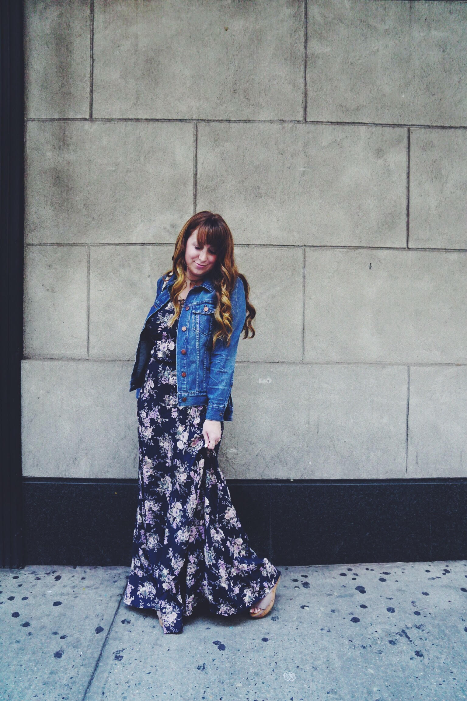 Photography by Remy Nicole Kurlan Dress by Flynn Skye Jacket by Madewell Denim Jacket Choker by Eleanor Kalle