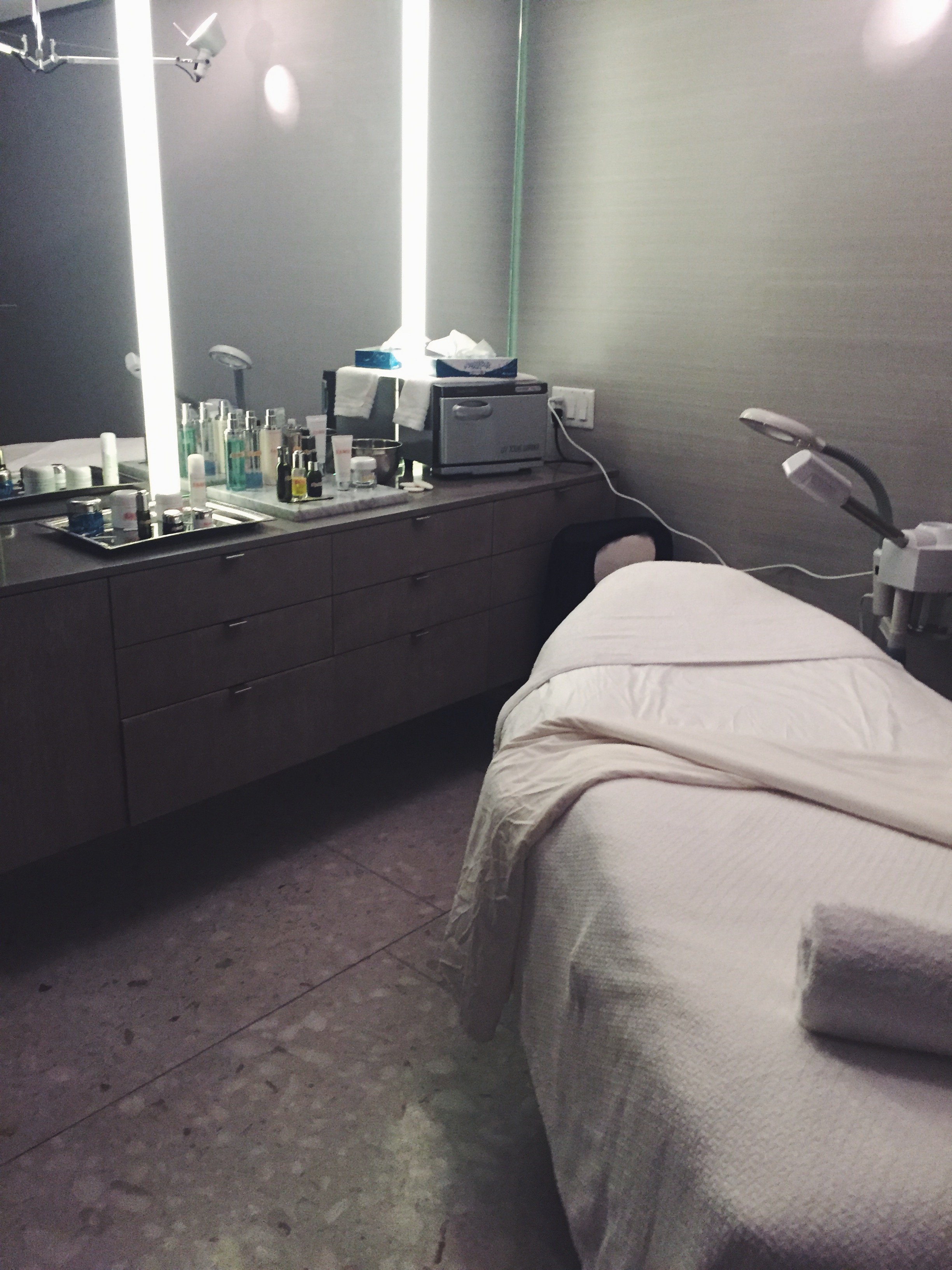 Barney's private facial room