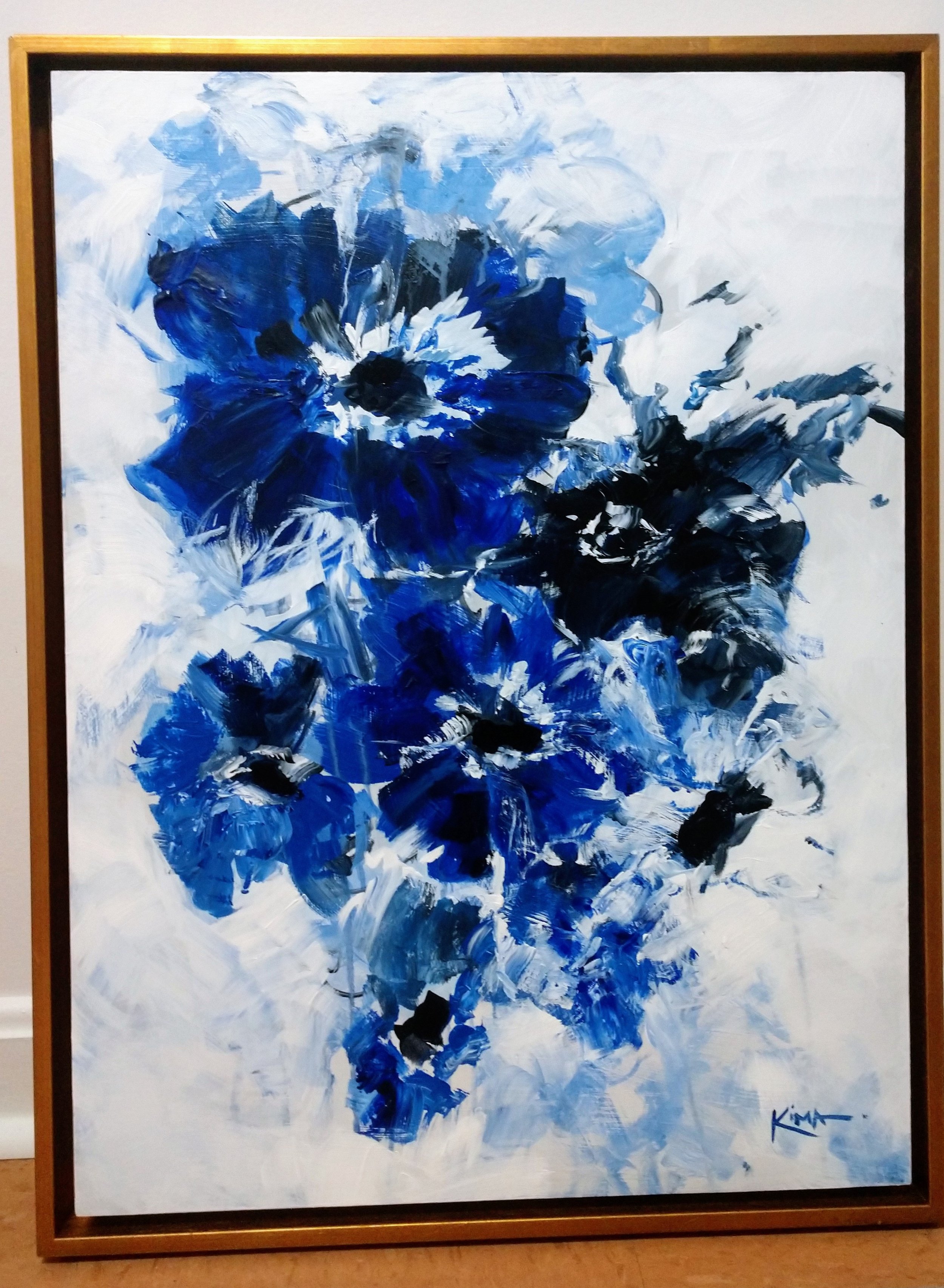 Floral Impression in Blue, large