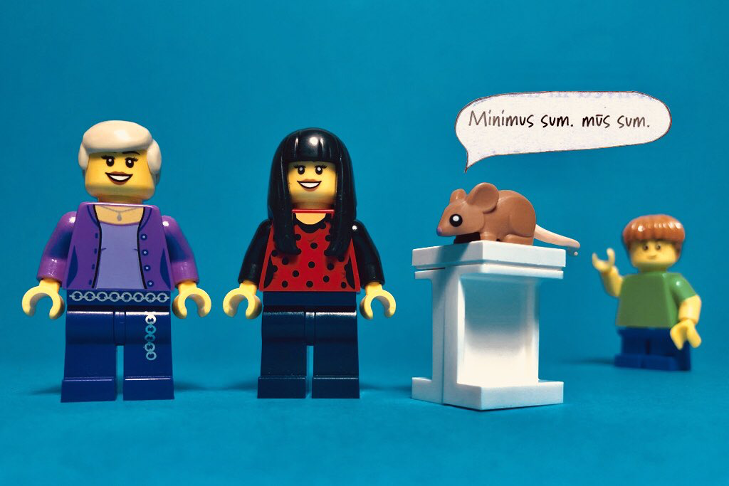 Today Legonium honours Barbara Bell and Helen Forte, the co-creatores of Minimus, ‘the mouse that made Latin cool’. gratias vobis agimus, Barbara et Helena.