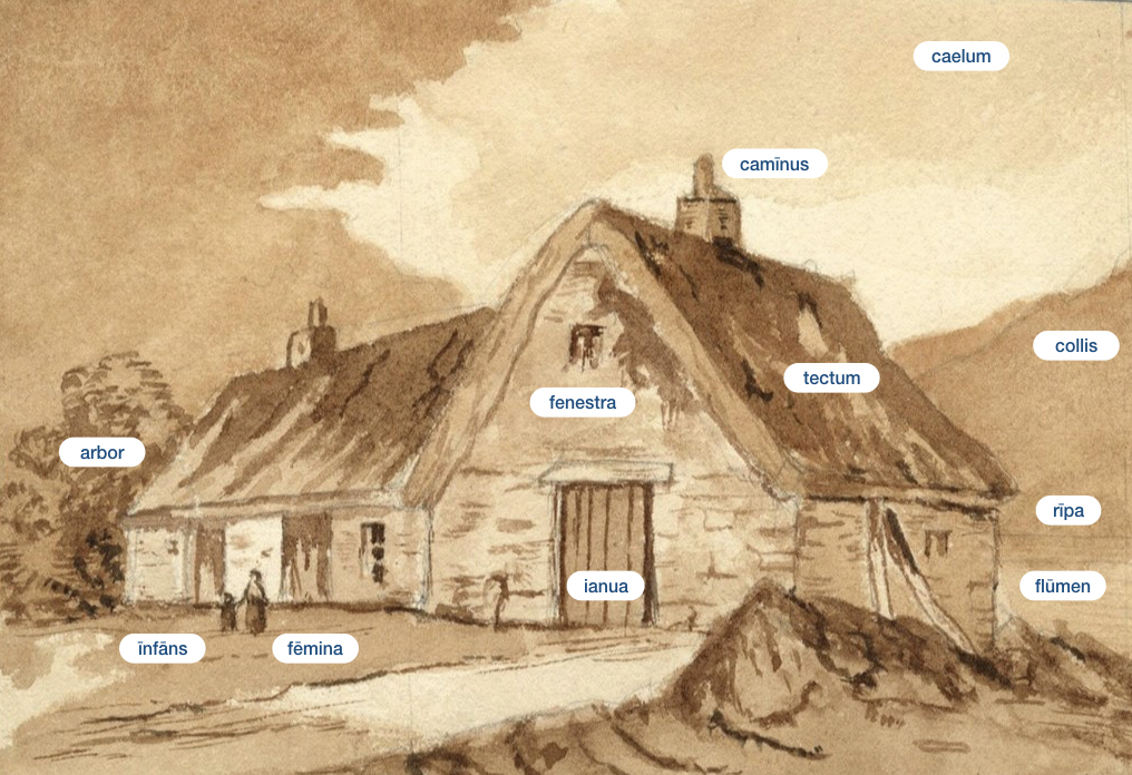 M. A. Wynell-Mayow, Sepia Rural Thatched Cottage (1880s)