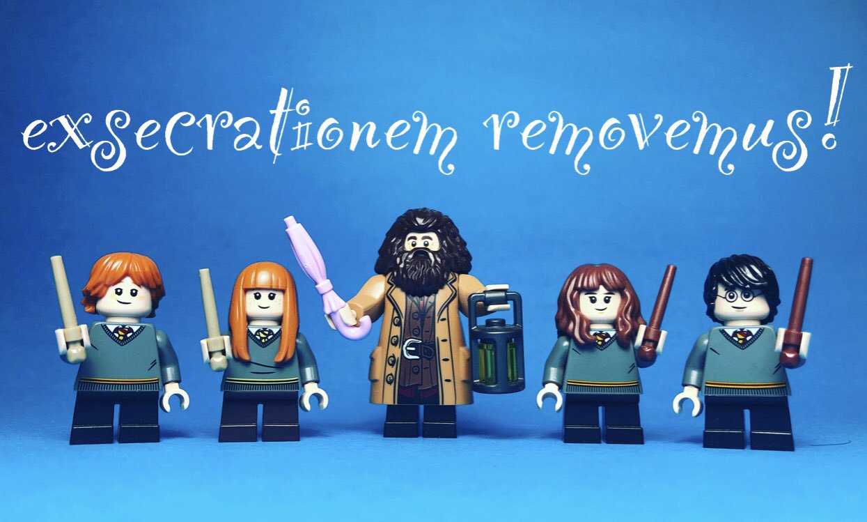 I made my own Harry Potter spell, for removing curses : EXSECRATIONEM REMOVEMUS! Try it. It works best when cast with a friend and/or familiar.