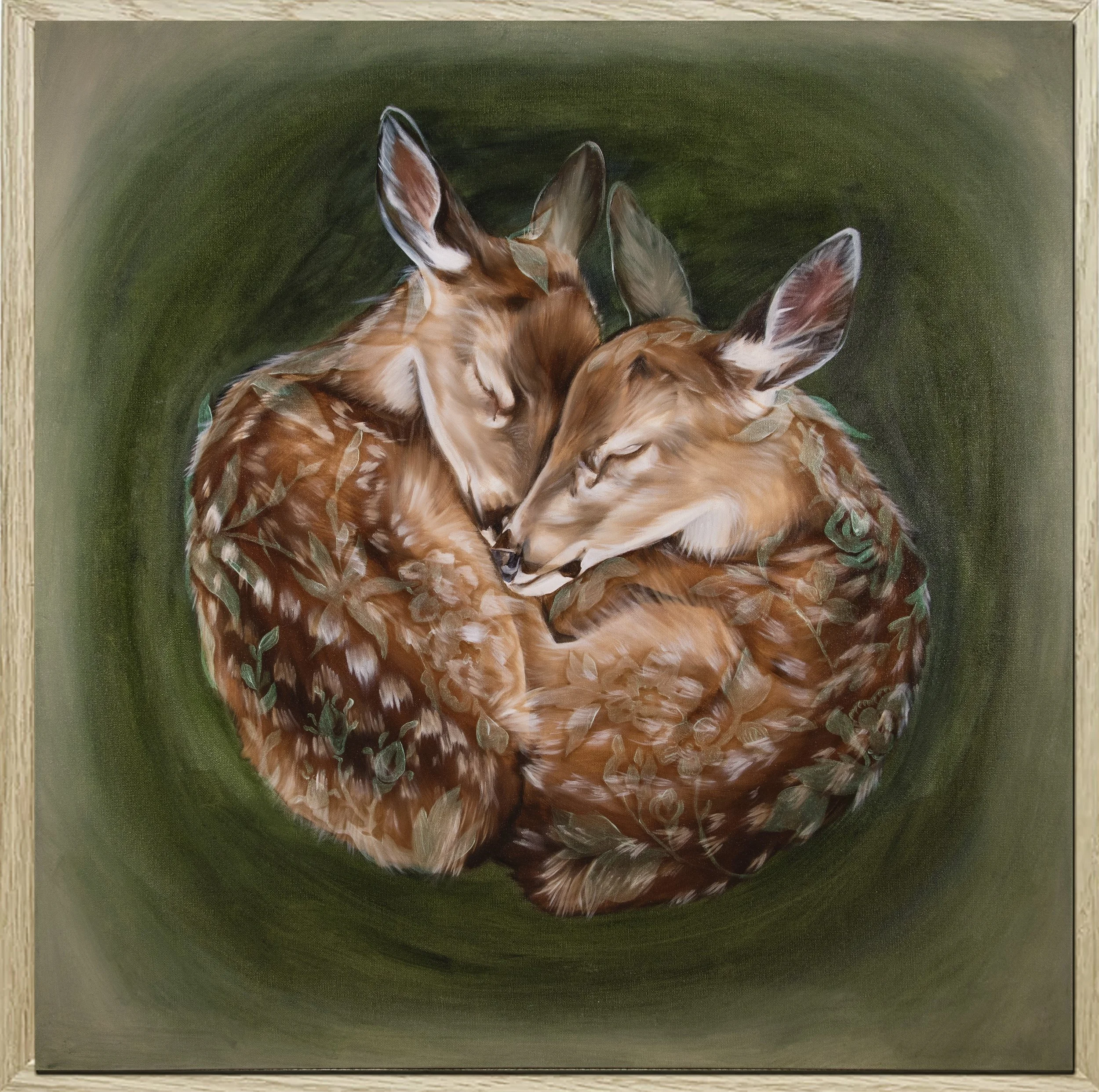 'On the Forest Floor', oil on canvas, 36x36, 2025