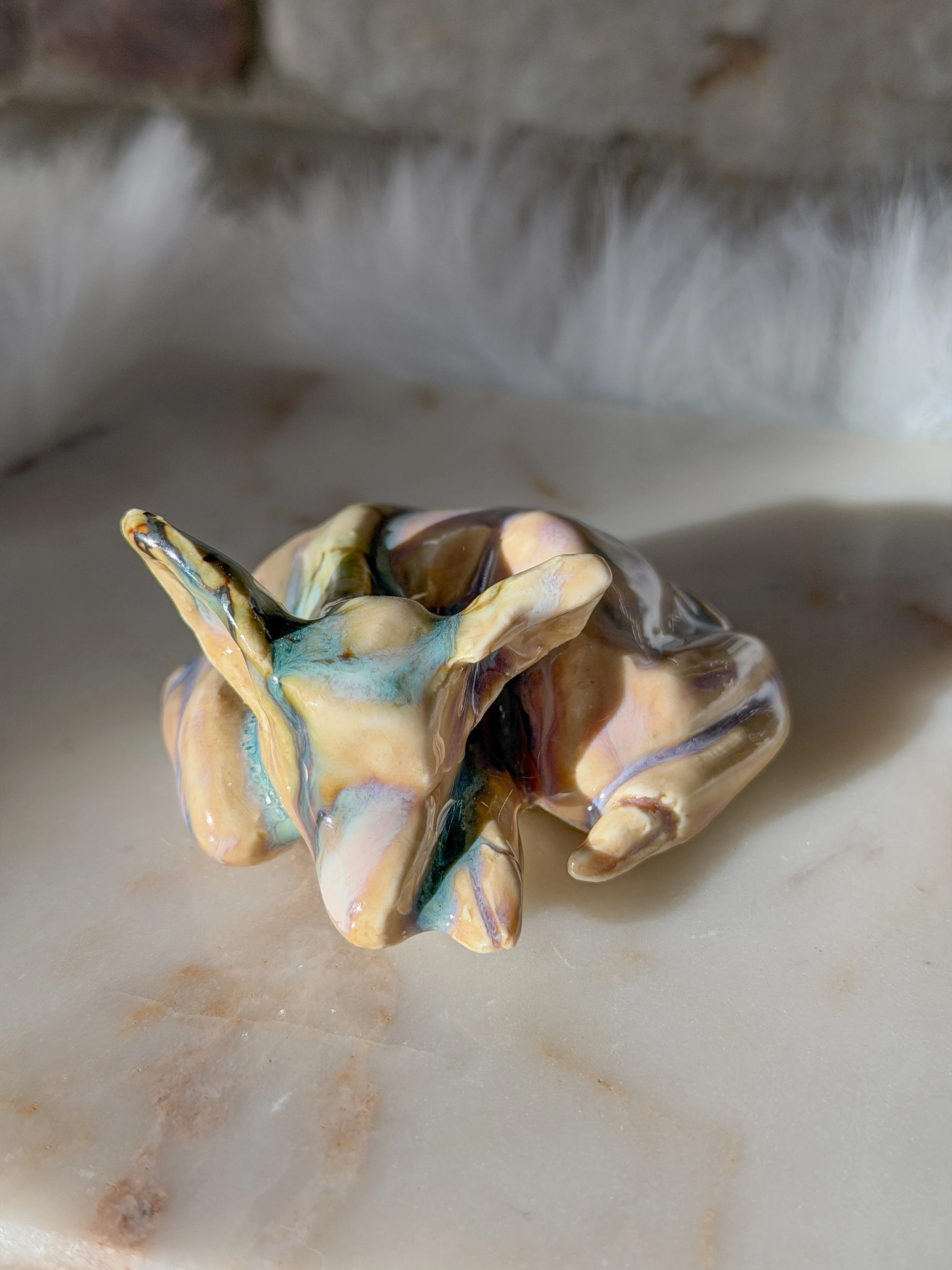 Single Rainbow Porcelain Fawn