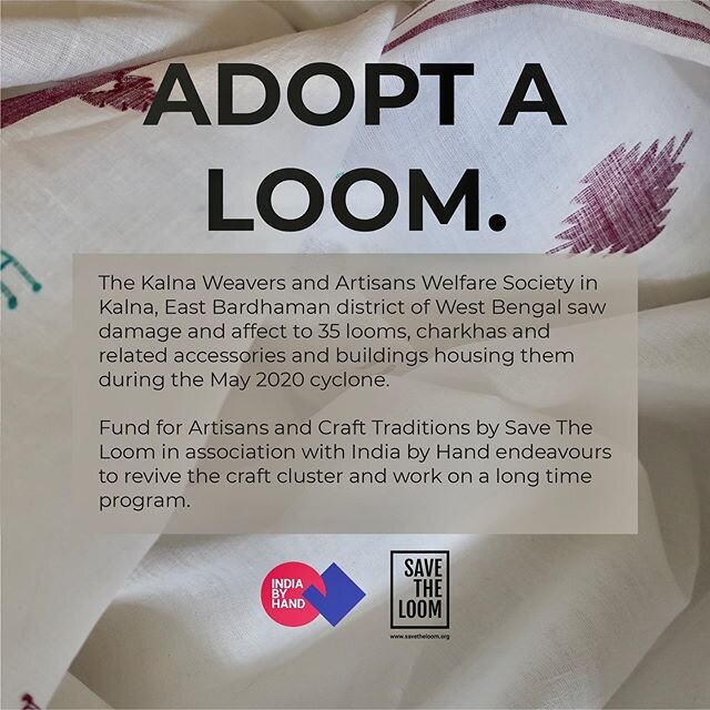 ADOPT A LOOM
-----
It's a FACT. A handloom provides livelihood to minimum of 5 people. 
Its a FACT. Timeless legacy of our cultural heritage, the handloom sector is the second largest employer after agriculture that keeps the rural economy alive.

AD