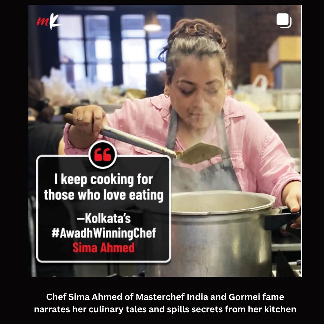 @my.kolkata features our favourite Awadhi Chef Sima Ahmed @sima_kitchensecrets 

My Kolkata writes: 
From being the children&rsquo;s favourite aunty, who has magic in her hands, to the home chef who revived treasured recipes of her Awadhi gharana &md