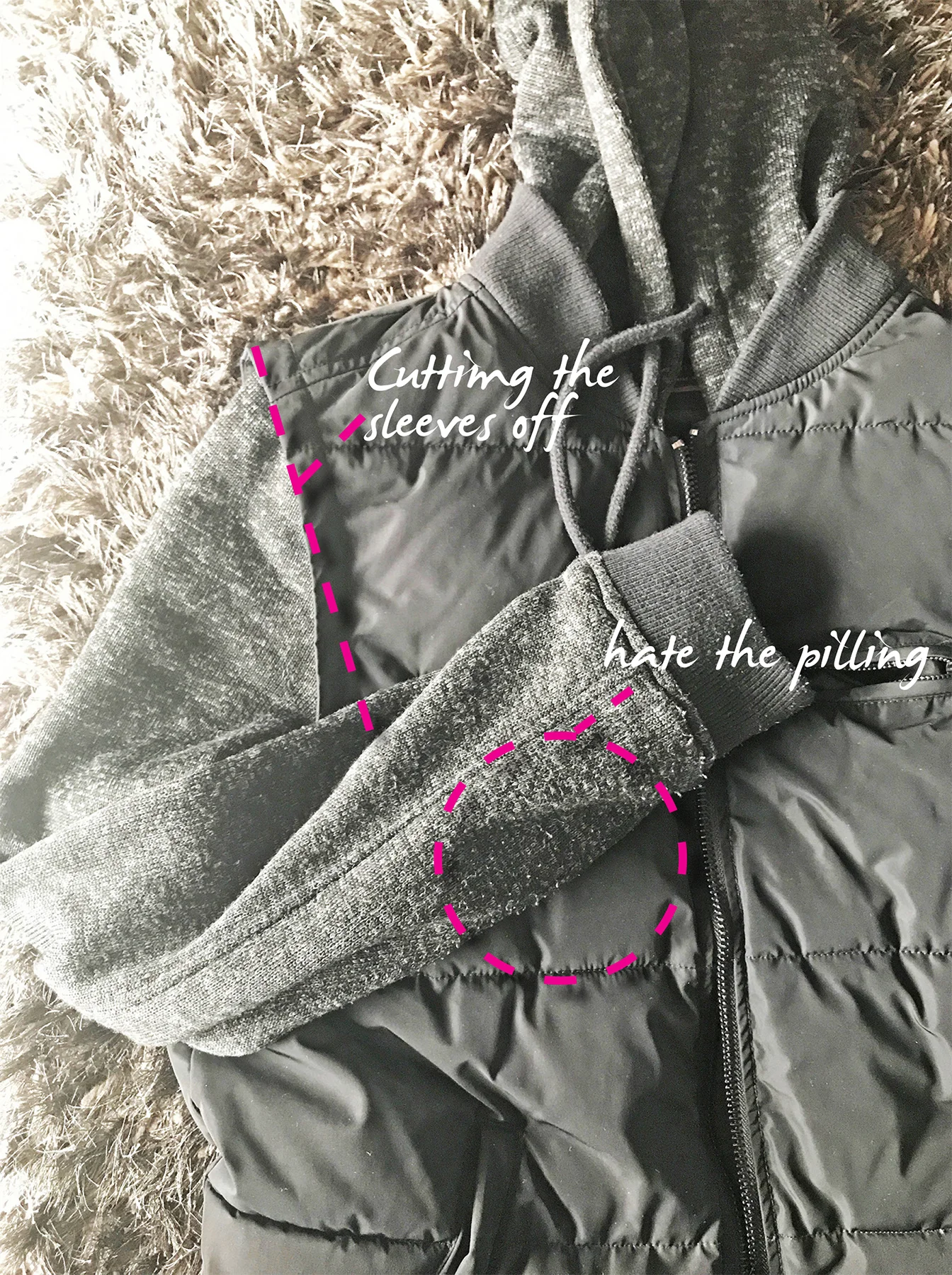 A bit of DIY so I could use a winter jacket for those summer-nights when the temperature dips