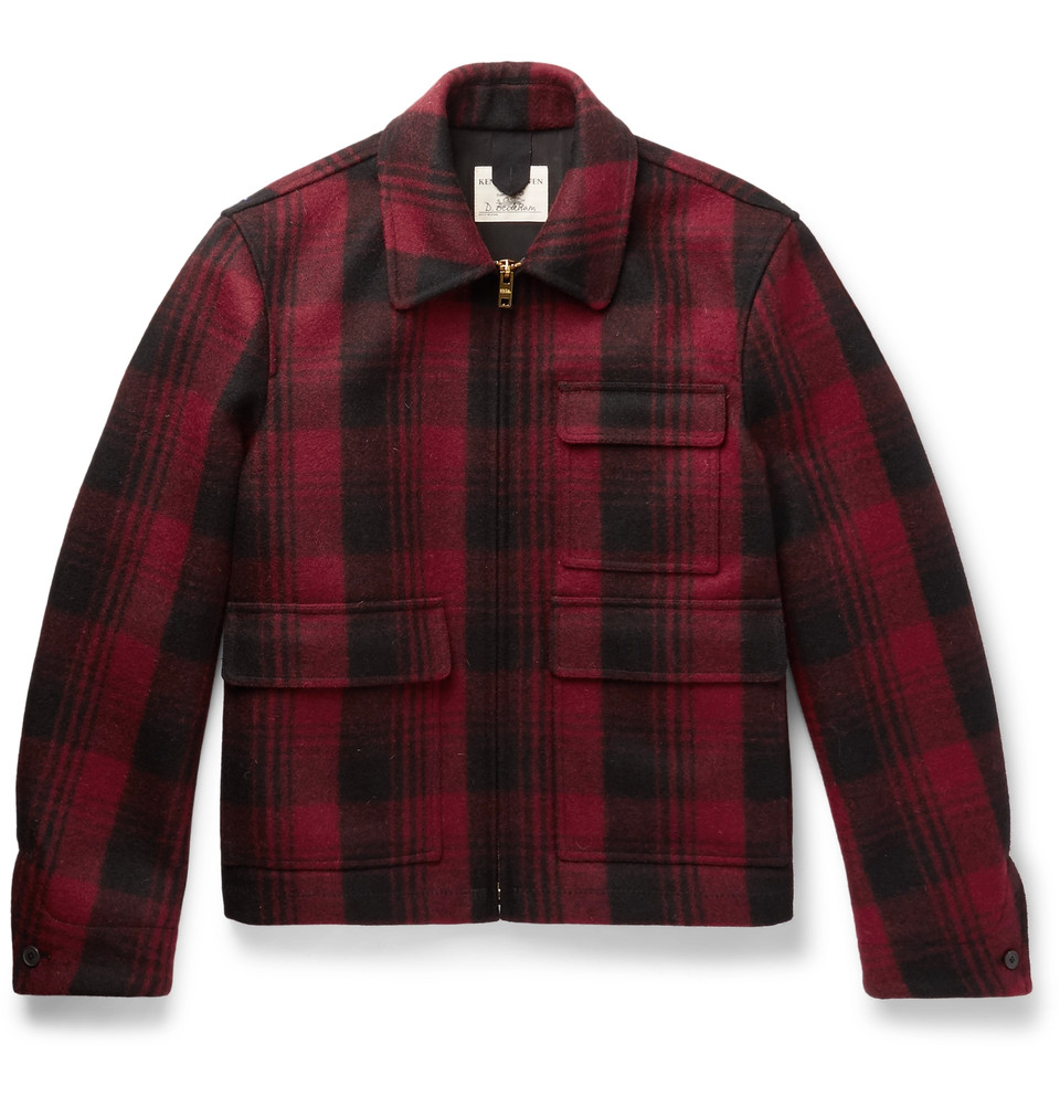 KENT & CURWEN Checked Wooo-Flannel jacket, NZD$ 2,038