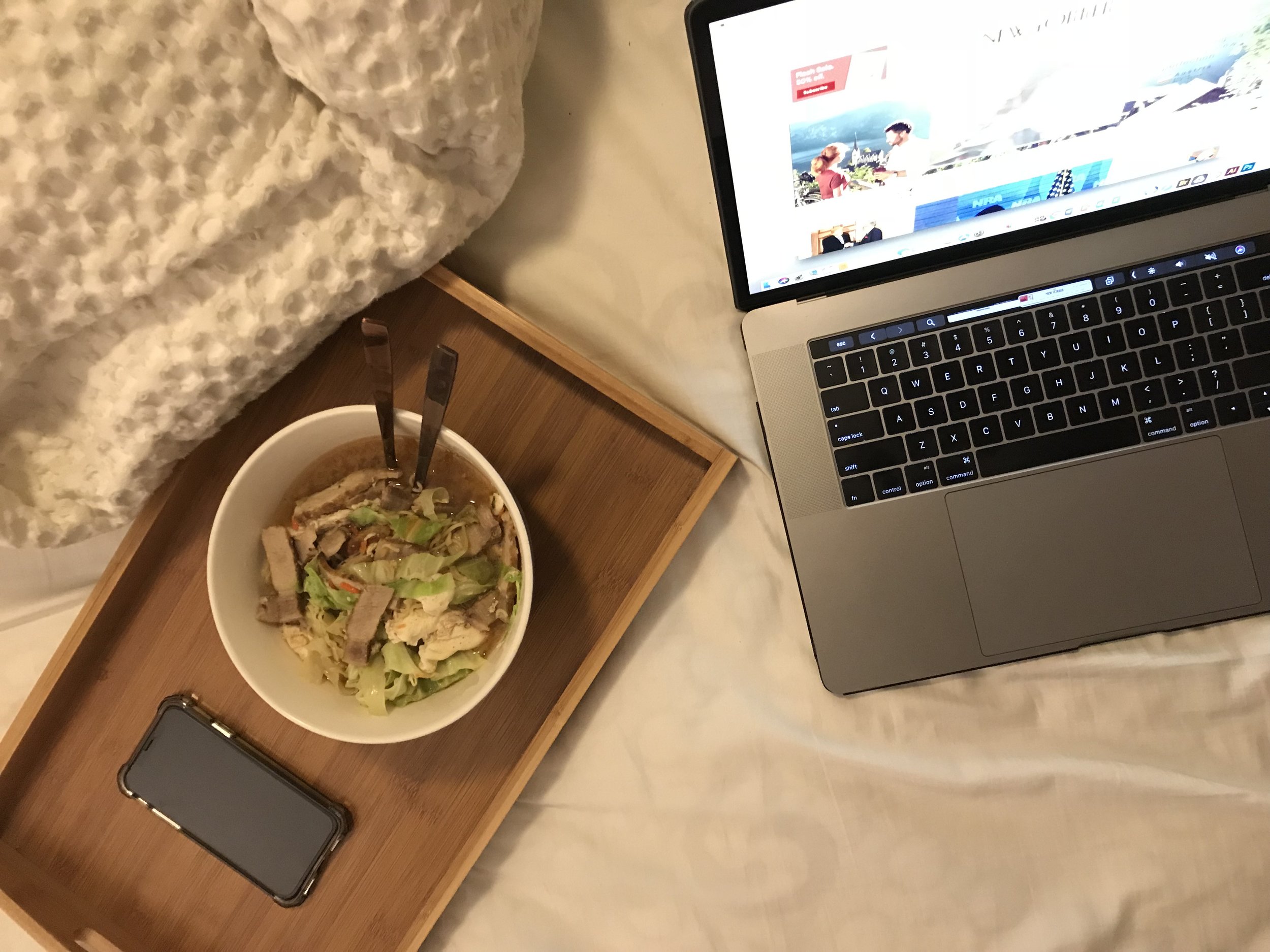 A bowl of instant noodles