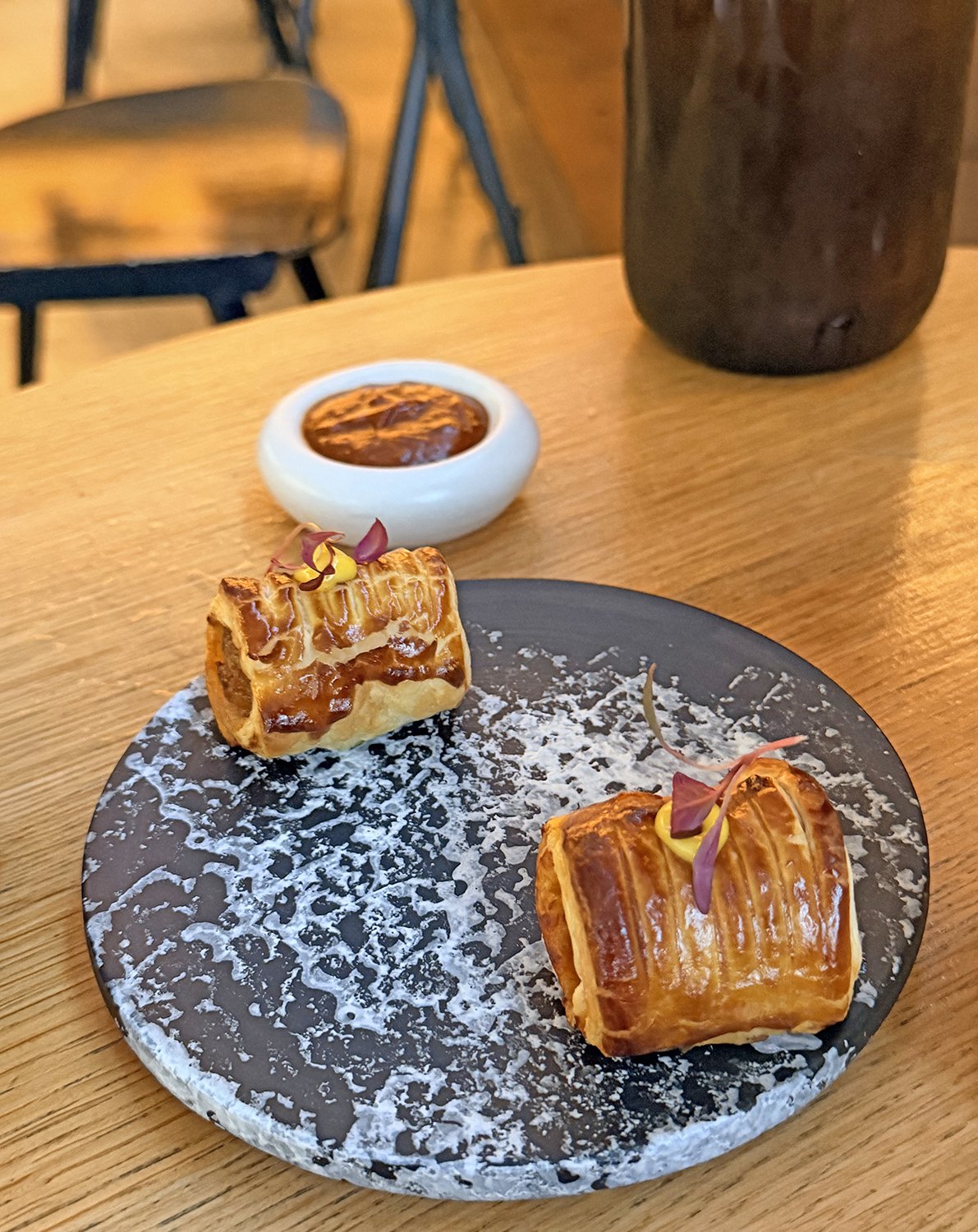 Ghee roast lamb sausage rolls