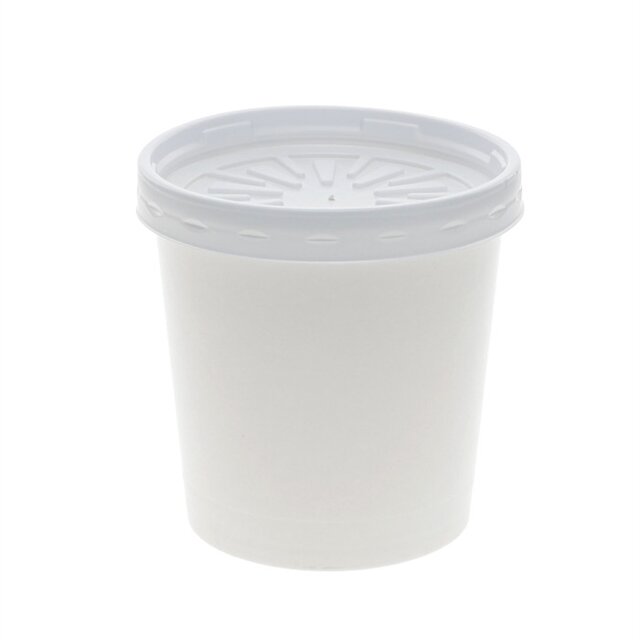 White Soup Containers Sample of 4 Tubs & Lids 