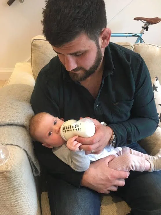 First feed by dad 