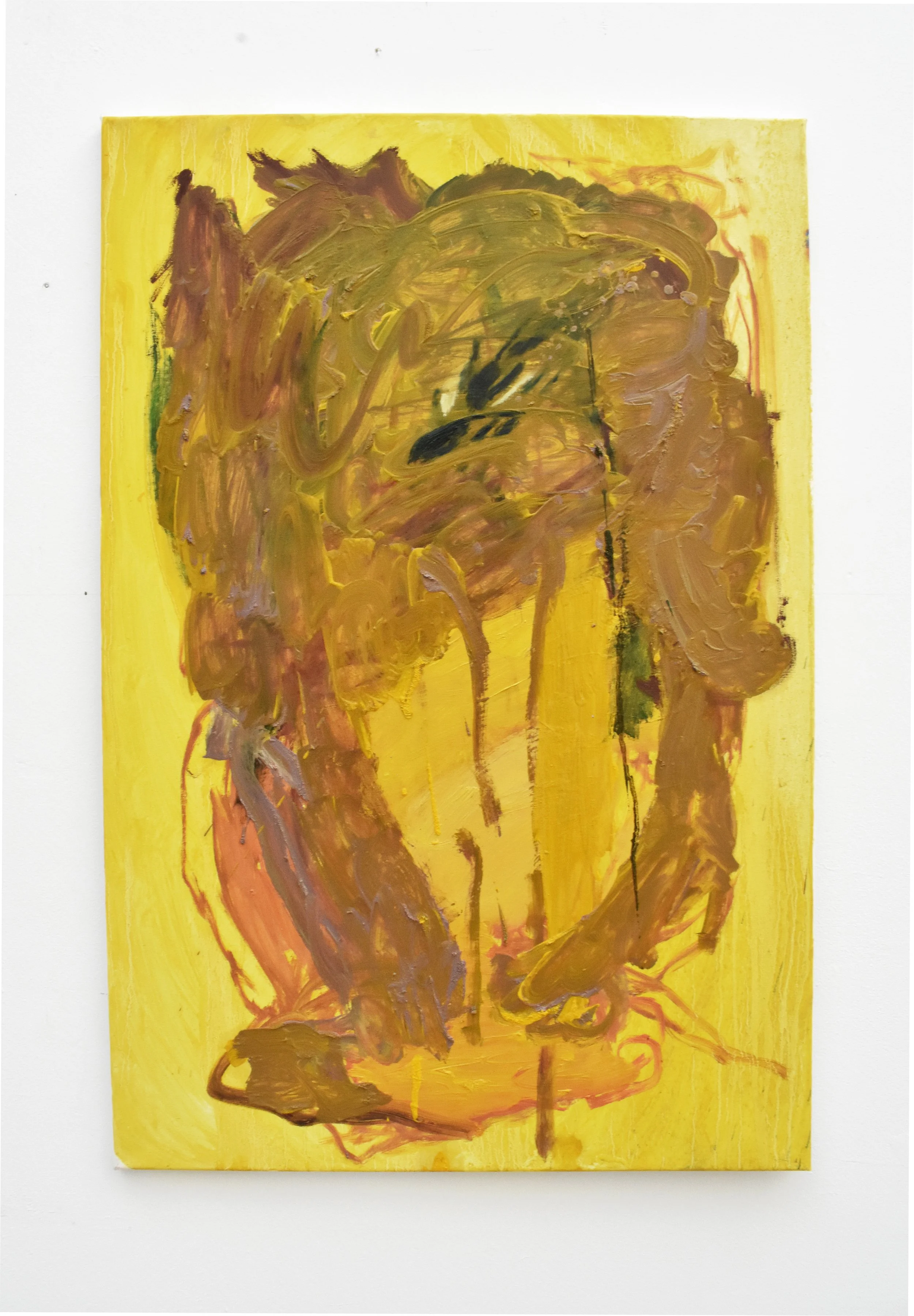 Splashes of Brown in a Yellow Stream