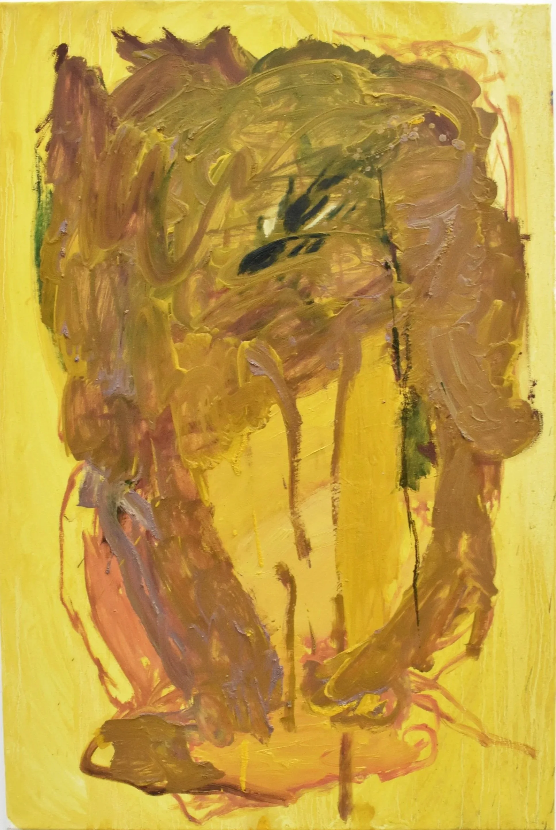 Splashes of Brown in a Yellow Stream