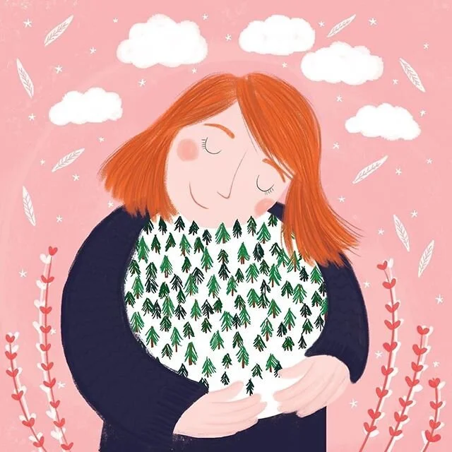 A little calm as we wait for the storm to pass. Nature &amp; creating can give such comfort in times of trouble 🌱💕 #kindness #calm #selfcare #oldie #illustration #drawing #nature