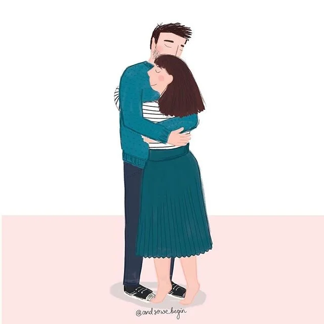 I started out drawing the sea but ended up drawing another hug : ) For anyone who needs one. Happy weekend lovely #colour_collective 💕
*
#peacockblue #illustration #drawing #care #kindness #hug #cuddle