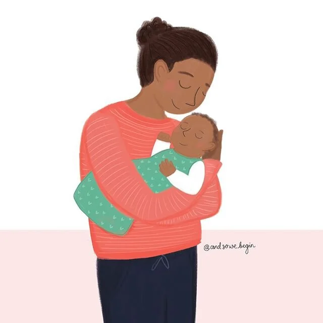 ‪Found myself thinking about women who are becoming mums in the middle of all this... This lockdown hug is for them &amp; their new little ones 💕 #lockdown #hugs #illustration‬ #drawing #love #kindness