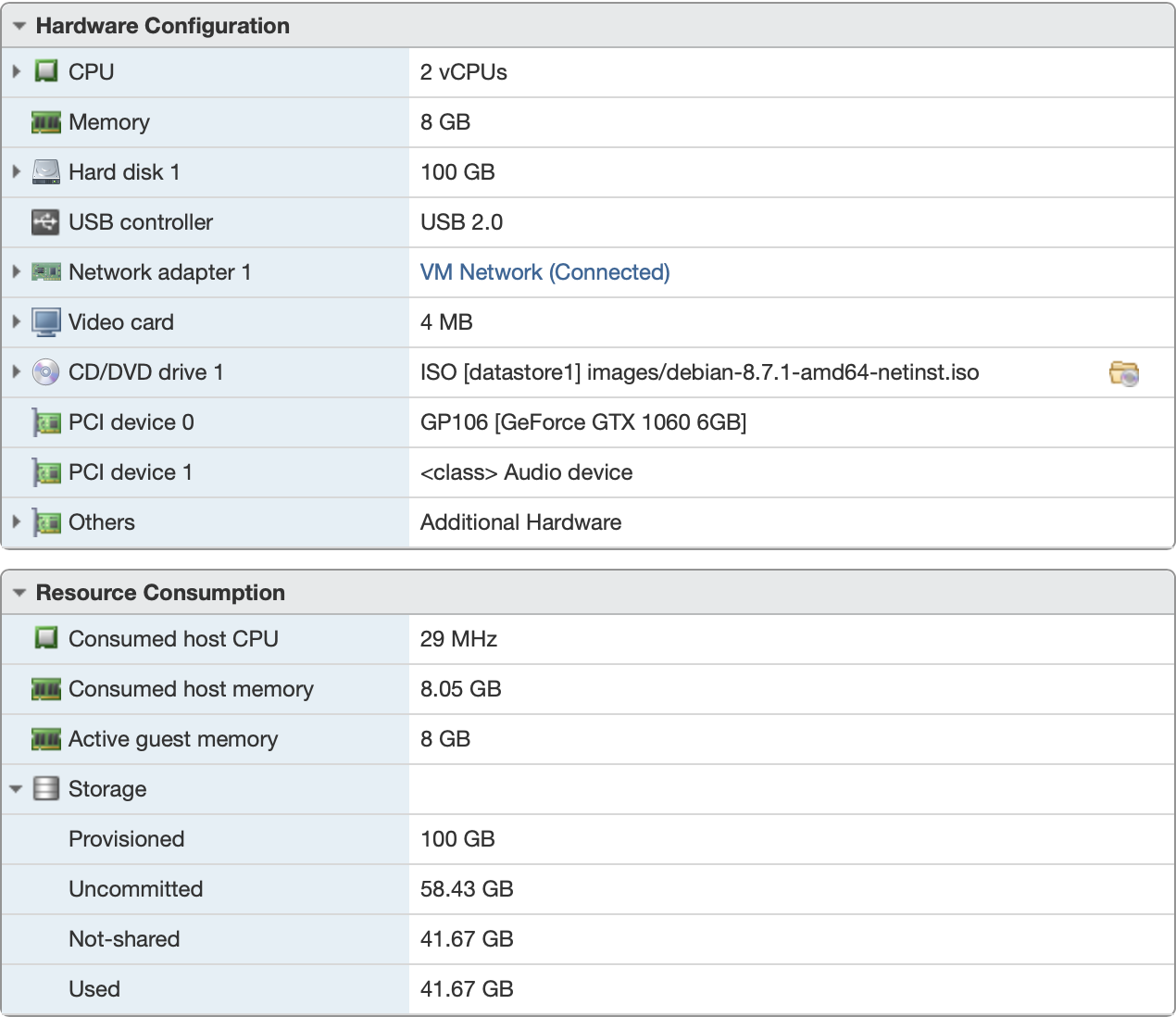 Machine Learning VM for char RNN and data science development, connected to GeForce GTX 1060 with passthrough PCIE