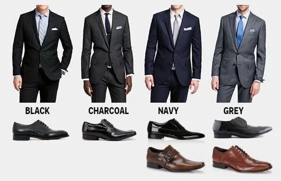 Matching shoes with suit best sale