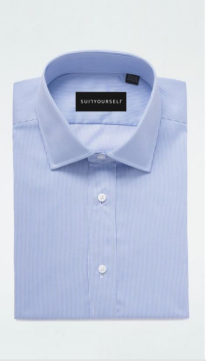 Pastel Blue Pinstripe Shirt | 18-6275 