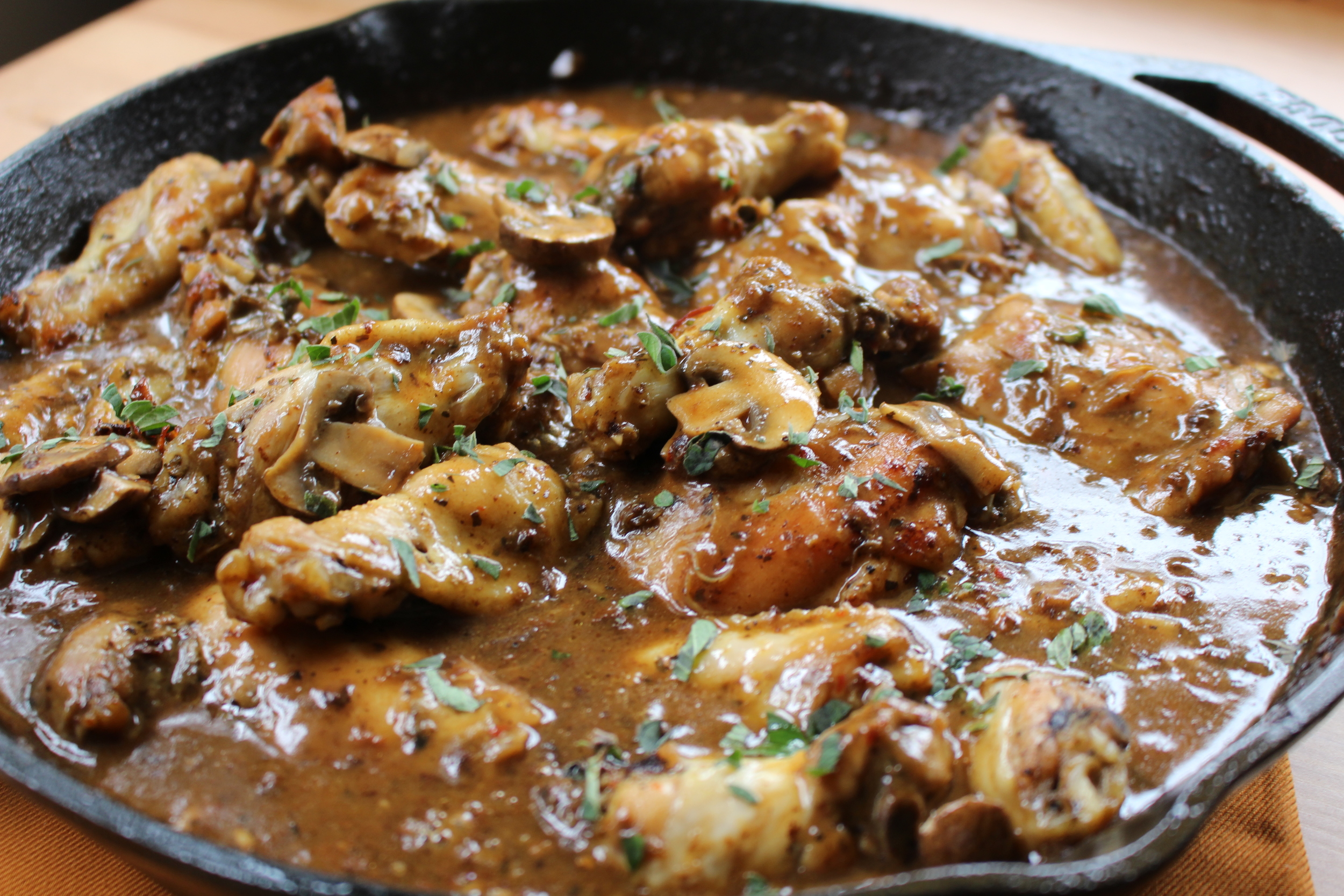 Cajun Spiced Smothered Chicken - The Happy Haandi