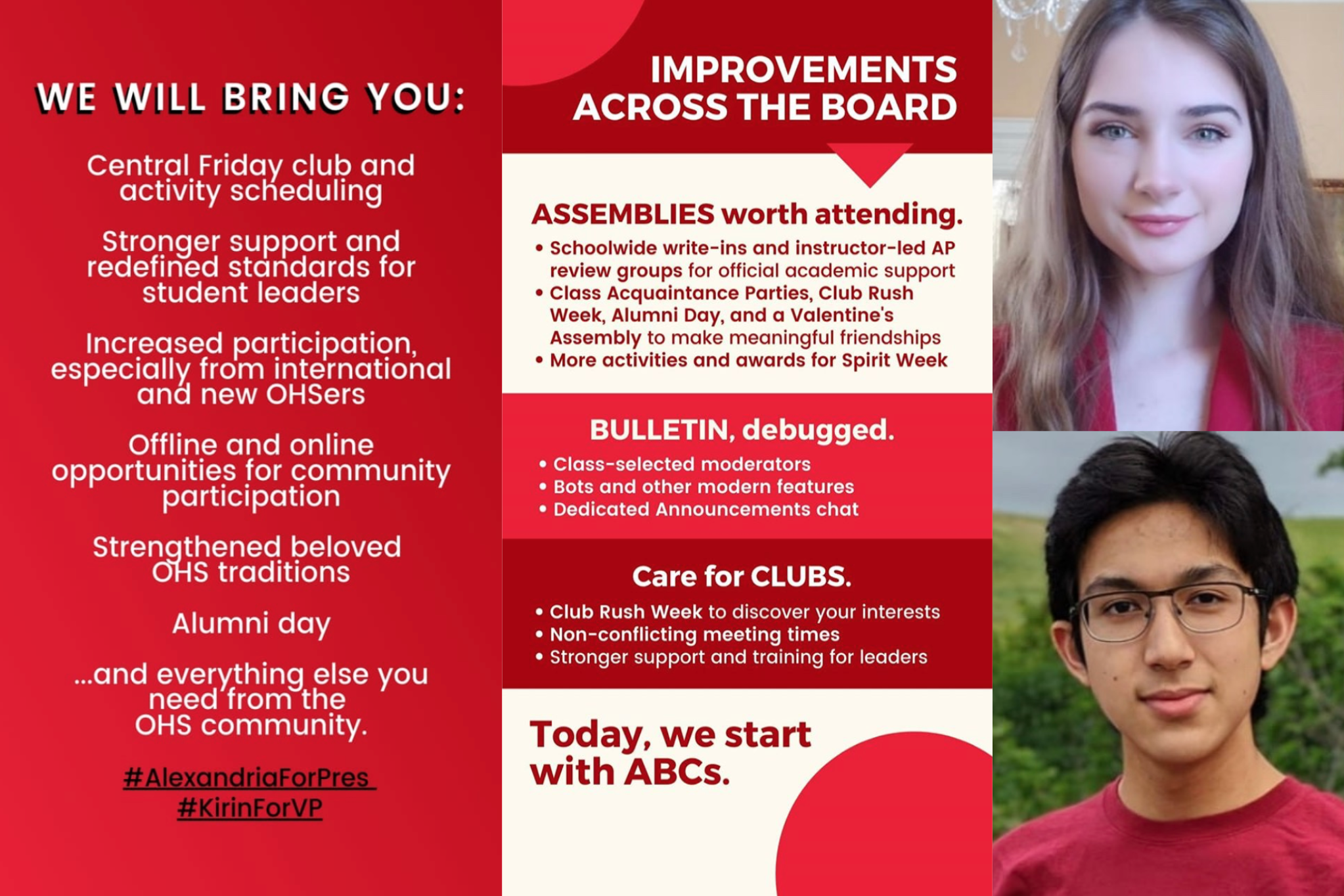 Meet Your 2020 Student Body Candidates, Alexandria and Kirin